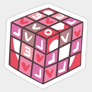 Love Rubik's Cube Sticker